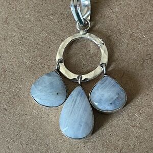 Beautiful Moonstone Pendant Necklace - 925 Plated/Stamped